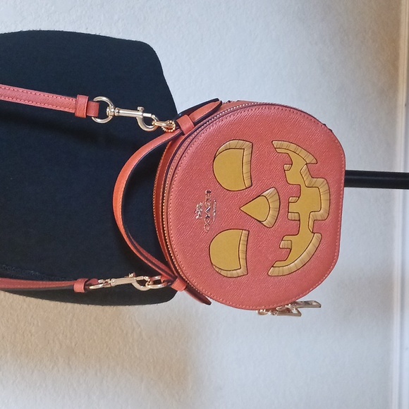 Coach Orange Pumpkin Crossbody Bag - Picture 1 of 16